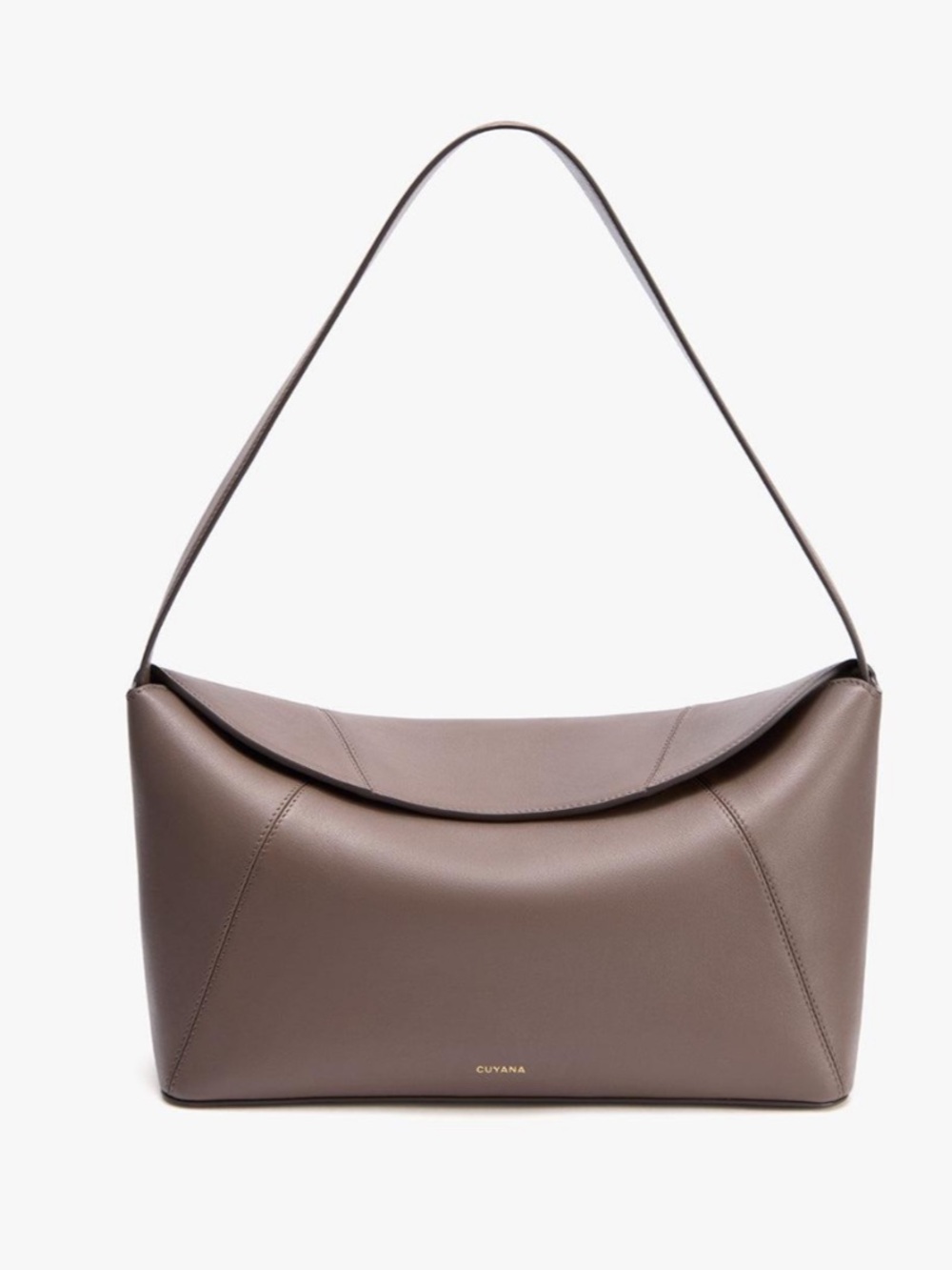 Cuyana Forma Leather Shoulder Bag • Clay • MSRP: $598